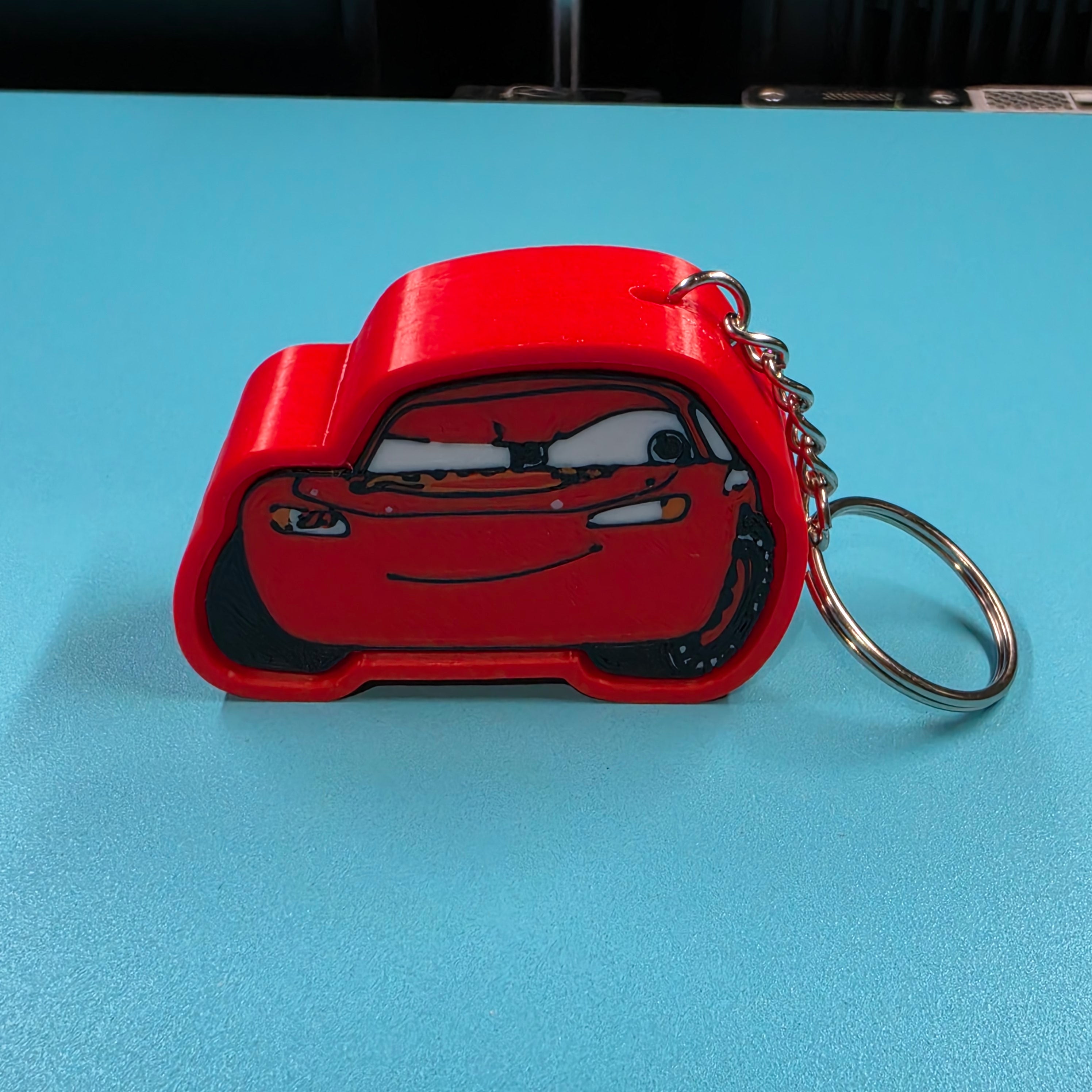 Lightning McQueen fidget keychain