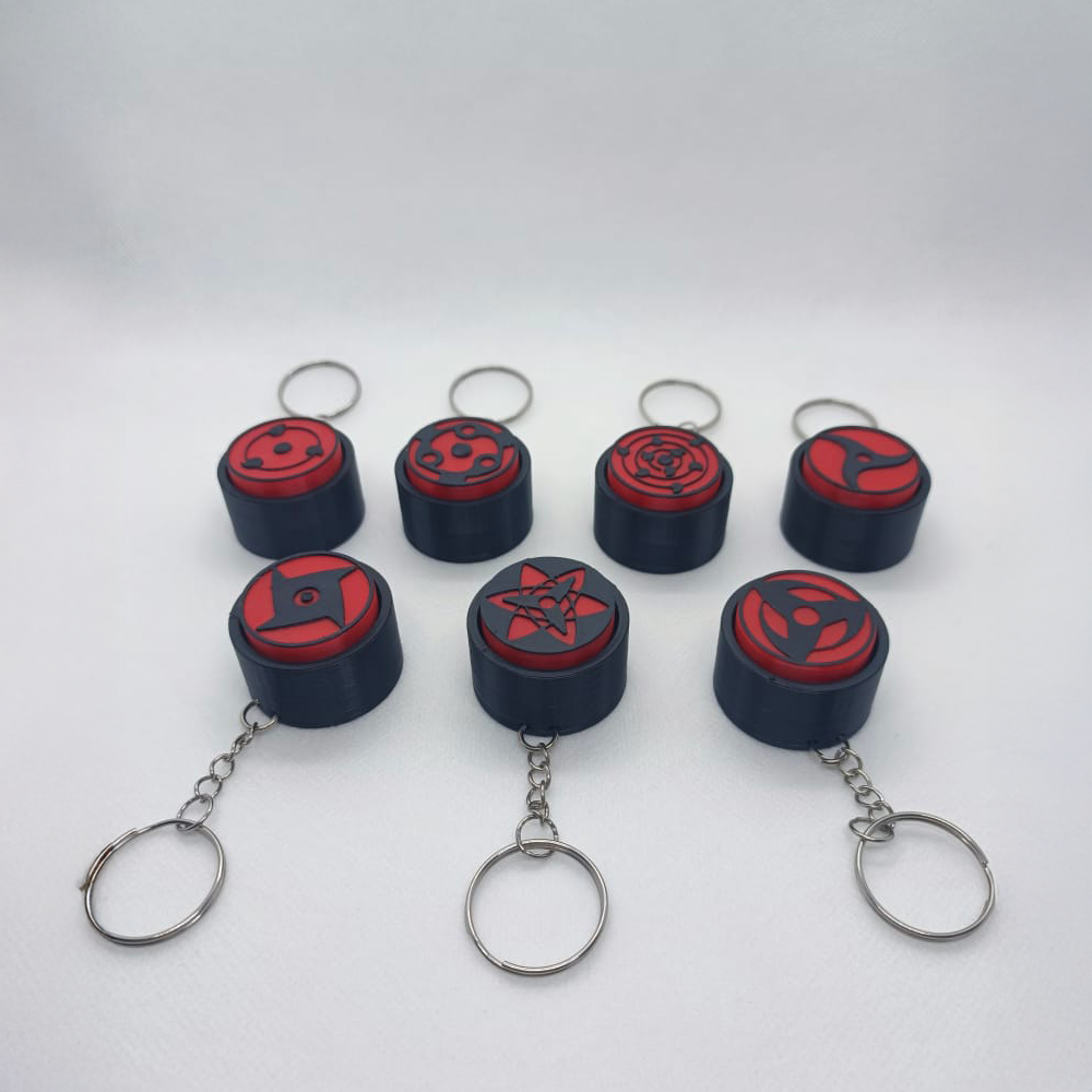 7 SHARINGAN CLICKER FIDGET keychain