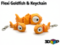 1 Flexi Goldfish & Keychain