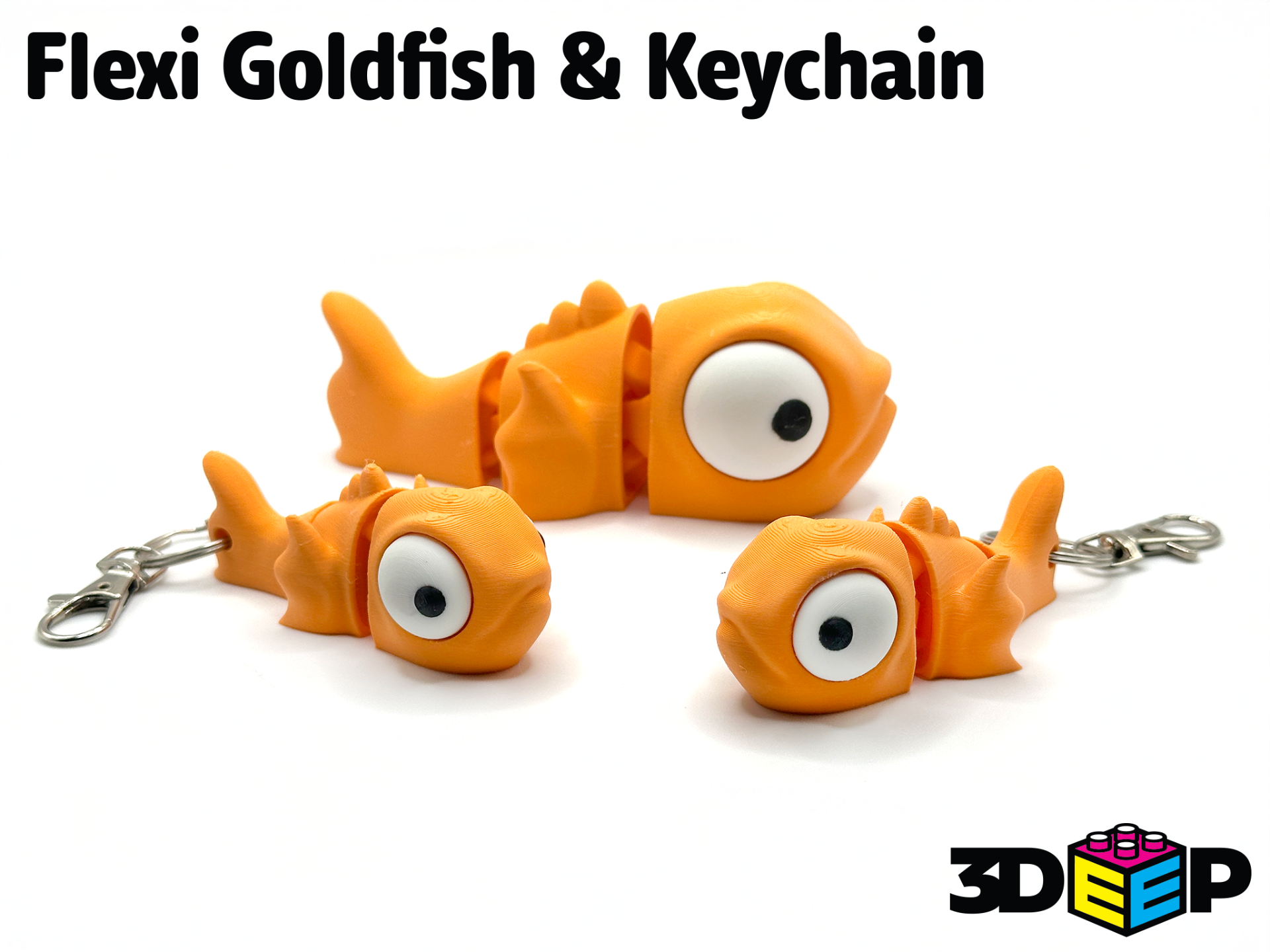 1 Flexi Goldfish & Keychain